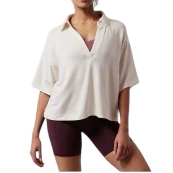 ATHLETA Westwood Soft Jersey French Terry Cotton Sweatshirt Tee - Picture 12 of 12